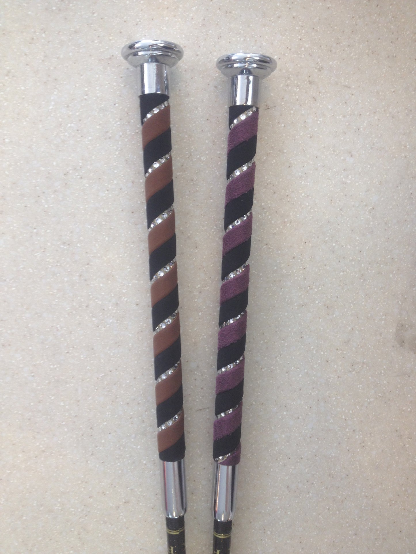 Fleck 03040S Swarovski Handle Dressage Whip
