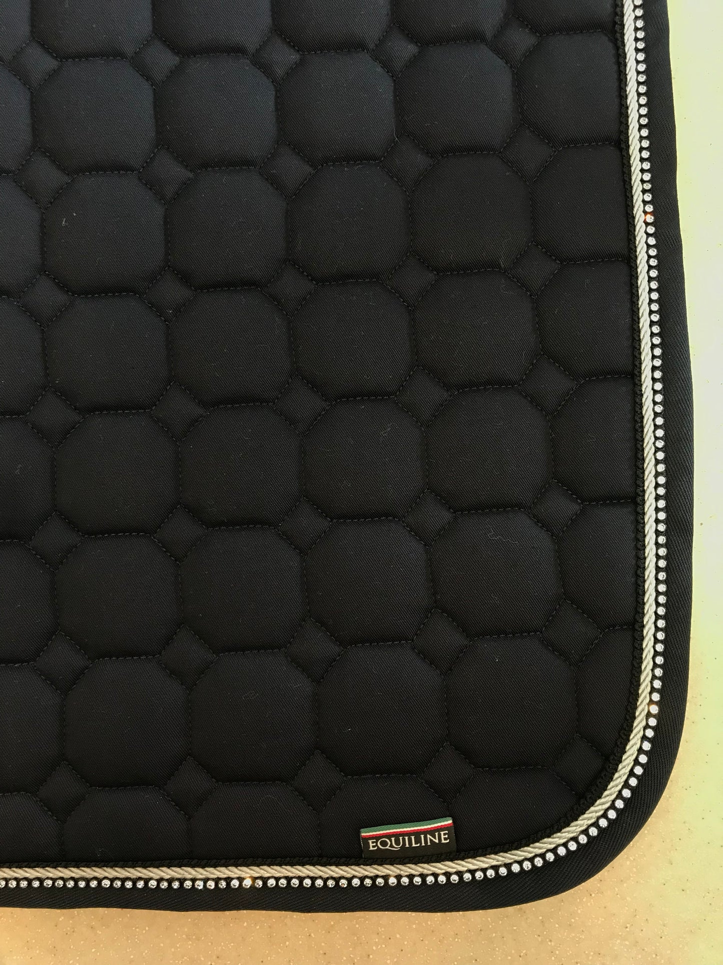 Equiline Rio Rhinestone Saddle Cloth B0I070 - White Jumping