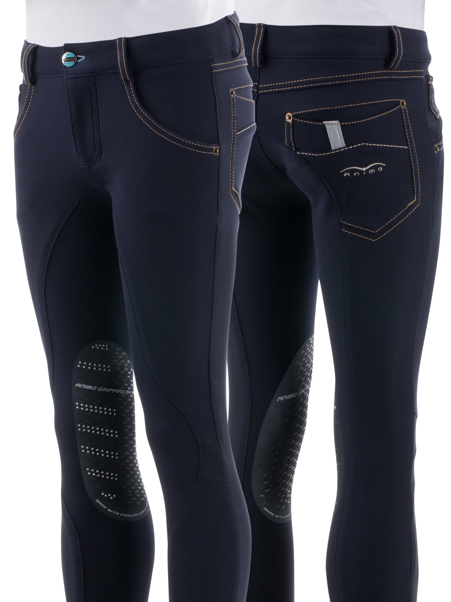 Animo Mabel Boys Riding Breeches - White