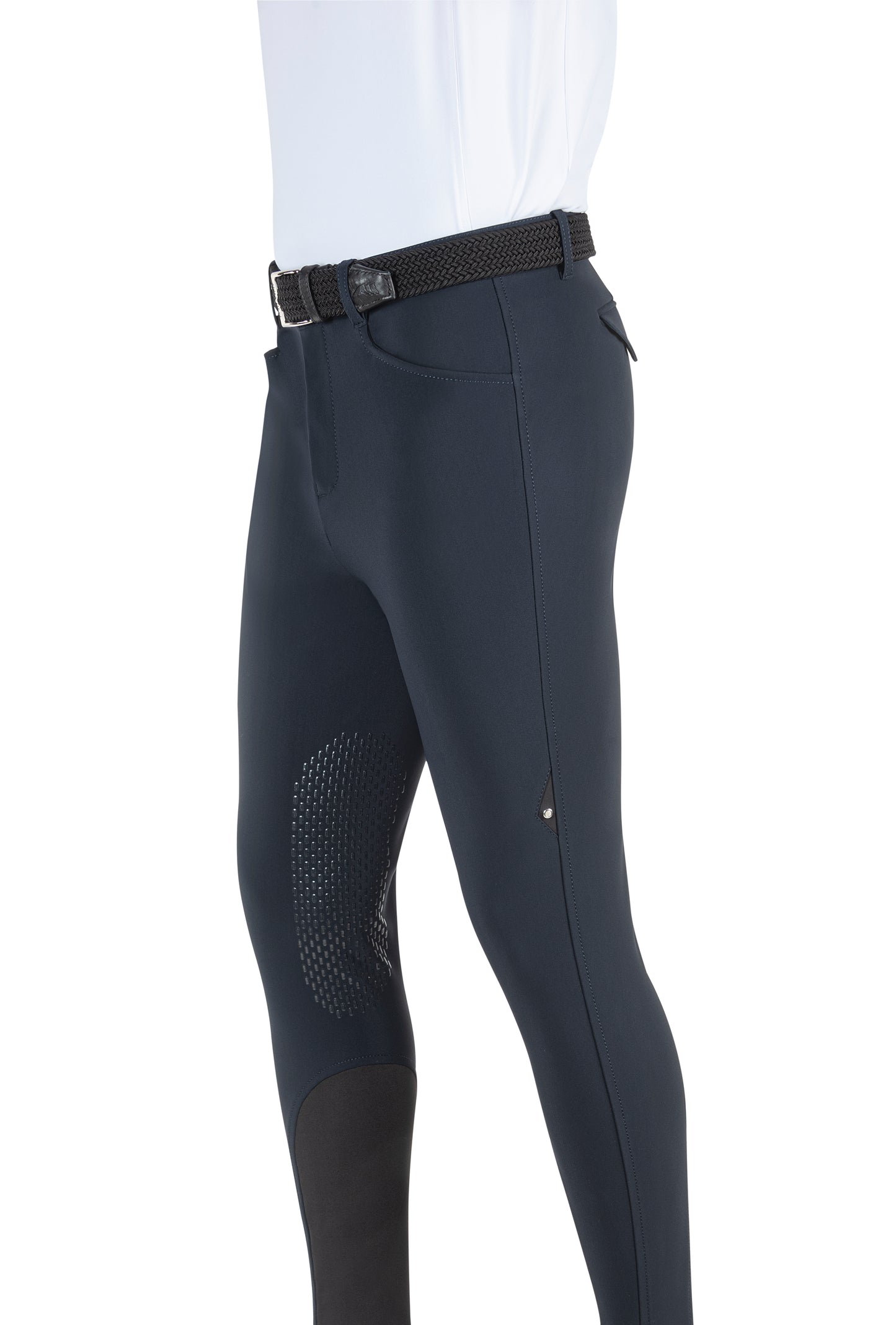 Equiline Albertk Mens Knee Grip Breeches - White IT 50