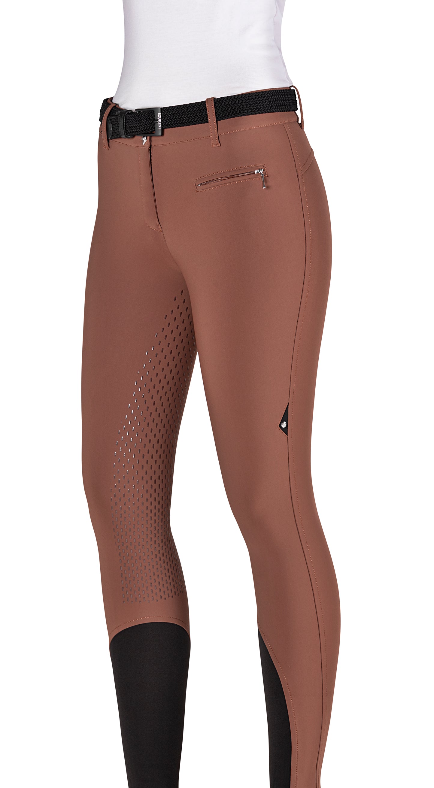 Equiline Ciref Full Grip Womens Breeches - IT 40 / NZ 8 - Chocolate