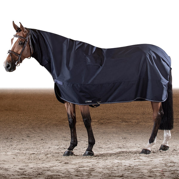 Equiline Corby Warm Up Full Neck Waterproof Rain Sheet - Navy Blue