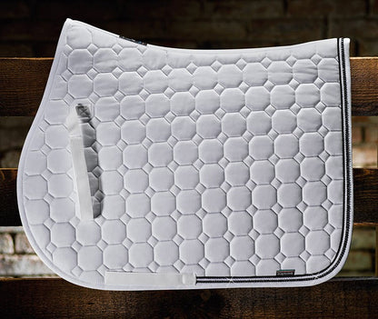Equiline Rio Rhinestone Saddle Cloth B0I070 - White Jumping