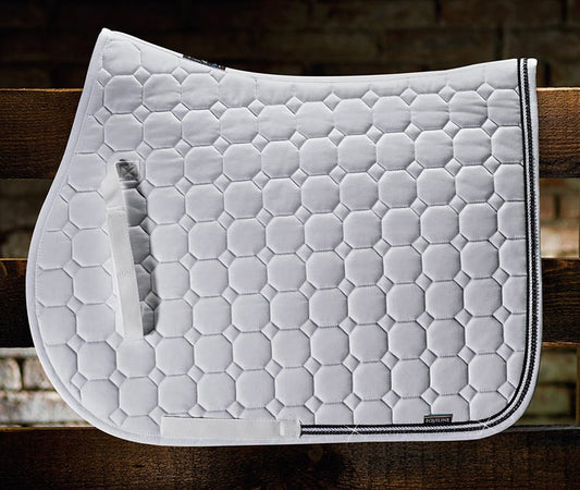 Equiline Rio Rhinestone Saddle Cloth B0I070 - White Jumping