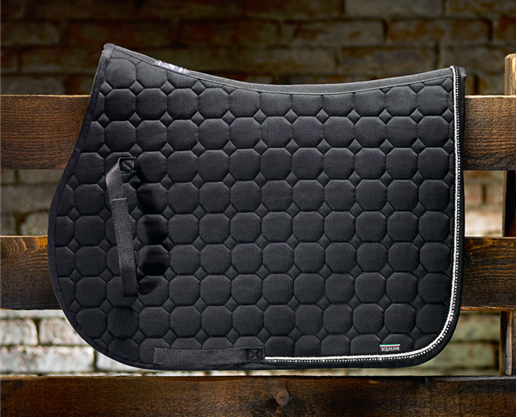 Equiline Rio Rhinestone Saddle Cloth B0I070 - White Jumping
