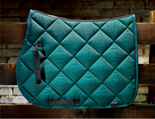 Equiline Plain New Rombo Saddle Blanket - Black Dressage