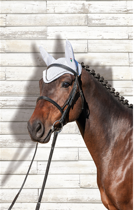 Equiline Rio Ear Net With Rhinestones and Piping